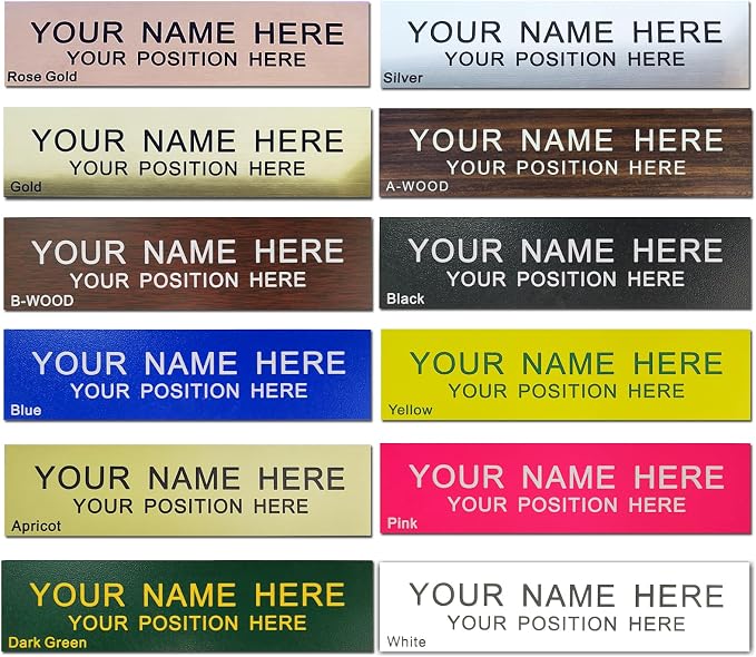 Personalized Name Plate With Wall Or Desk Holder Customized Engraving 2x8 - Image 2