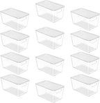 Vtopmart 12 Pack Clear Stackable Storage Bins by Vtopmart
