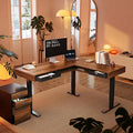 HUANUO Electric L Shaped Standing Desk, 63″x55″ Height Adjustable Corner by HUANUO