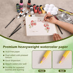 Watercolor Paper Pad 3.5x5.5 Inch | 30 Sheets 140lb/300g, Spiral-Bound - Image 5