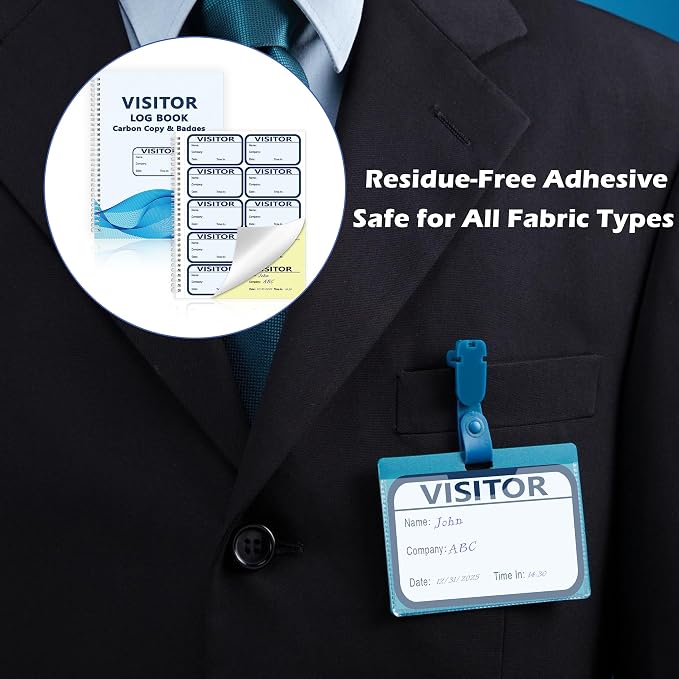 2 Pack of 300 Visitor Badges Registry Log - Image 4