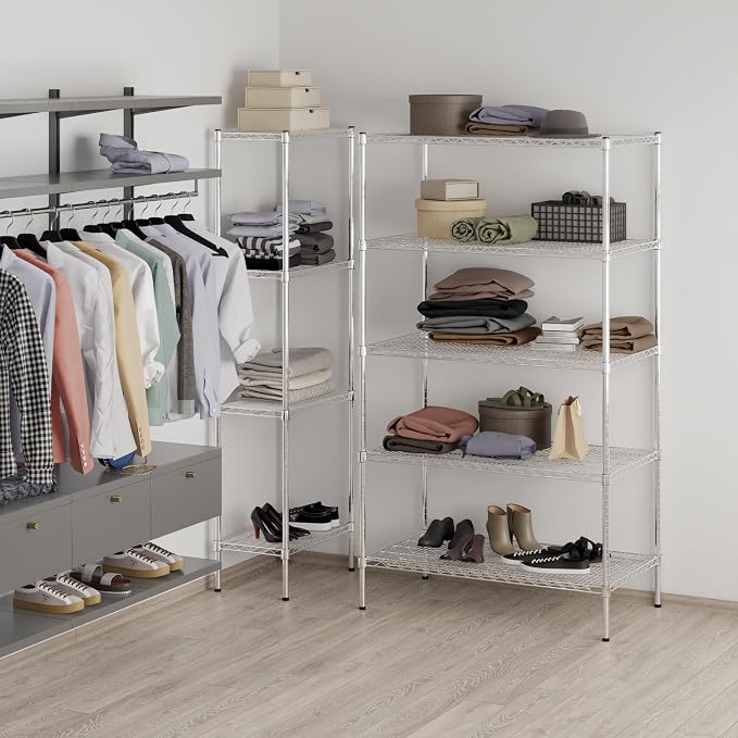 Regal Altair 24" Deep x 42" Wide x 74" Height Wire Shelving Kit | 5-Tier | NSF - Image 7