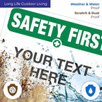Custom Safety First Sign, OSHA Sign, 10x7 Inches, Rust Free .040 Aluminum - Image 5