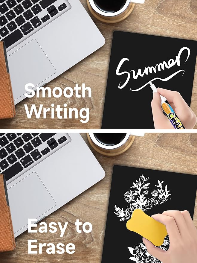 Kivsty 2 PCS Desktop Black Dry Erase Board - Image 2