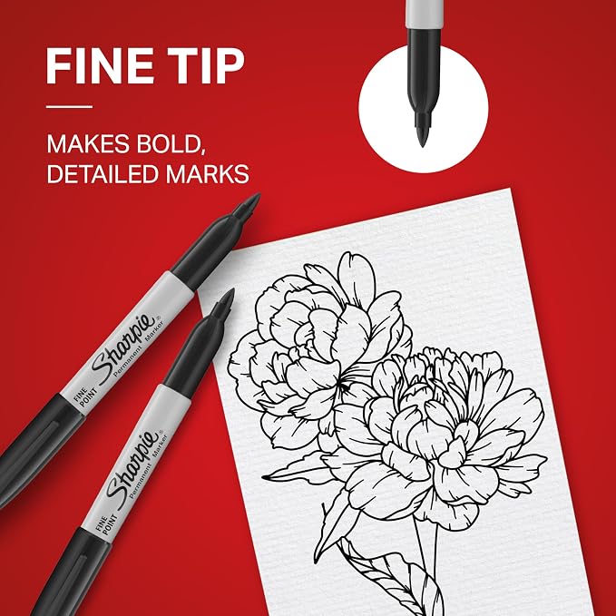 Sharpie Permanent Markers, Fine Point, Bulk Set - Image 5