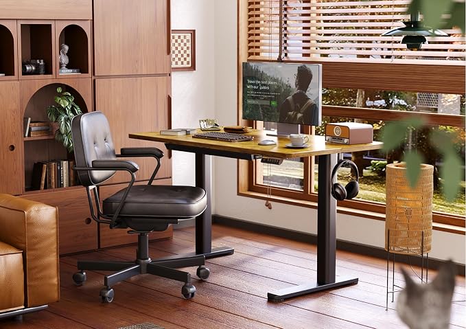 Claiks Standing Desk with Drawers, 48 x 24 Inches Electric Standing Desk - Image 2