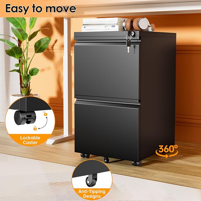INTERGREAT 2 Drawer File Cabinet - Image 7