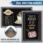 HBCY Creations Rustic Grey Wooden Magnetic Wall Chalkboard, Extra Large Size - Image 3