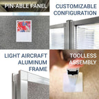 Versare Hush Panel Cubicle Kit | Workstation Partition Walls | Sound Dampening - Image 6