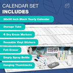 Large Dry Erase Calendar for Wall, Reusable - Image 9