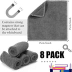 Fanfanwin 8 Pcs Magnetic Microfiber Cleaning Cloth Dry Erasers - Image 2