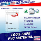 Mifflin-USA Large Vertical ID Badge Holders, Plastic Nametag Covers - Image 3