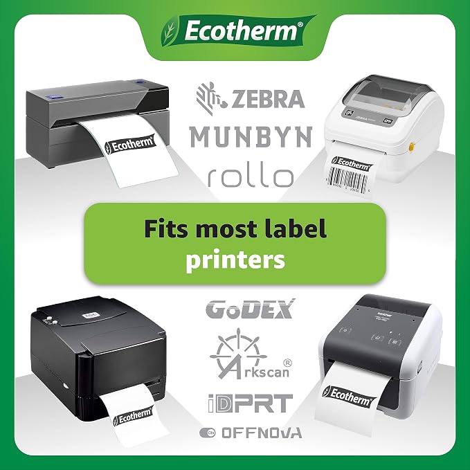 4" x 1" Thermal Labels | 4 Rolls | 5360 Labels | fits Zebra, Offnova Thermal - Image 5