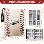 1080 Pockets Baseball Card Binder 9 Pocket, Trading Card Binder - Image 5