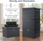 Graciadeco Large 17" 36 Quart Collapsible Stackable Storage Bins - Image 3
