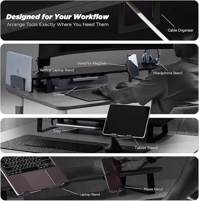 ULTRARM Moodular Add-ons Vertical Laptop Tray Black MSA-VLT - Image 8
