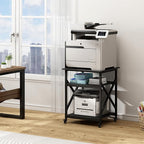 Fannova Printer Stand, 23.6 x 23.6 x 30.1 Inches Large Square Printer Table - Image 2