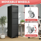 IKIMI 5 Drawer Locking File Cabinet - Image 6
