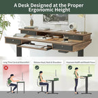 FEZIBO 55'' x 24" Height Adjustable Electric Standing Desk - Image 5