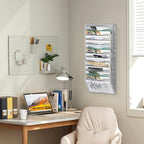 EasyPAG Wall File Organizer for Office 14 Pocket Mesh Wall Mounted Paper - Image 9