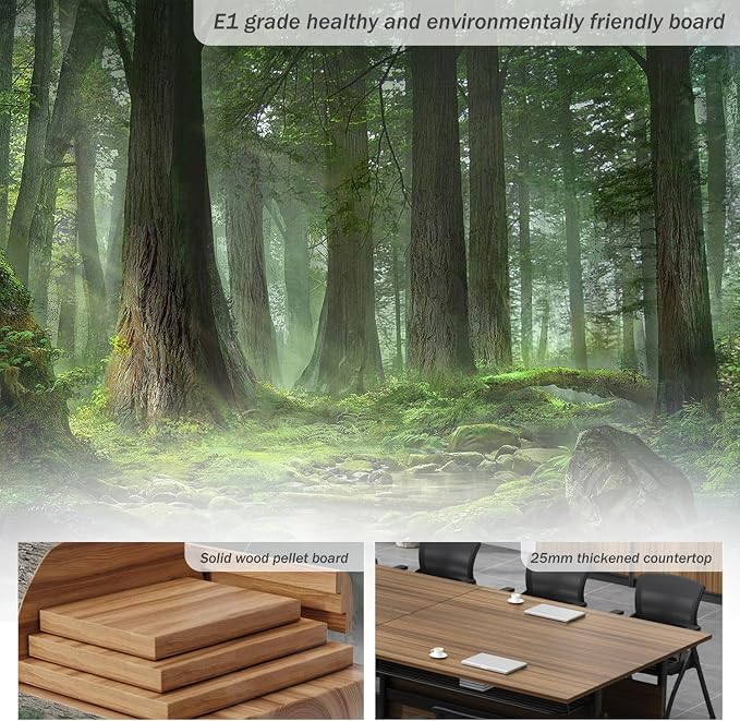 Folding Conference Table, Modern Office Conference Room Tables, Flip-Top Mobile - Image 5