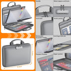 Fireproof File Organizer with Lock, Hard-Shell Case Fireproof Document Box with - Image 4