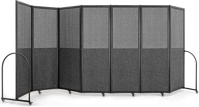 Folding Room Partition, Freestanding Privacy Divider, Portable Office Divider by StrongBird