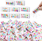 Dunzoom 100 Pcs Inspirational Pencil Erasers Bulk by Dunzoom