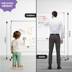 VUSIGN Rolling Dry Erase Board, 48 x 36 Inches Double-Side White Board on Wheels - Image 2