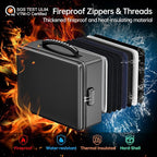 ENGPOW Fireproof Document Box, Hard Case File Box - Image 2