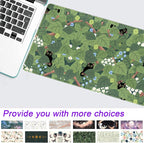 Green Mousepad Desk Mat Cute Anime Black Cat Kawaii Mouse Pad Gaming XL Large - Image 7