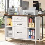 Vabches File Cabinet with 3 Drawers, Farmhouse Lateral File Cabinet Fits Files - Image 3