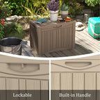 Yardgrace 50 Gallon Deck Box Plus, Outdoor Storage Box Lockable, Waterproof - Image 2