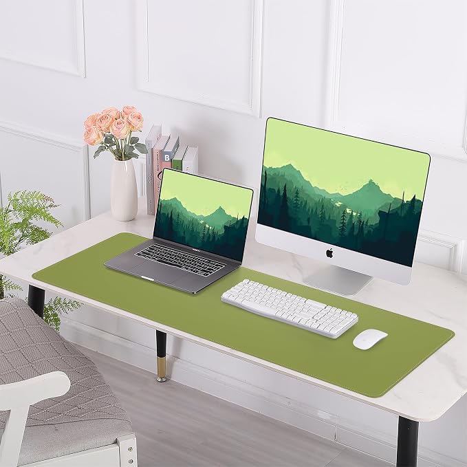 Leather Desk pad Protector, Large Desk mat - Image 6
