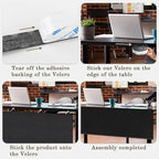 EcoBrisa 48" Under Desk Privacy Panel Self-Adhesive Modesty Panel Stand Up Desk - Image 5