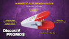 10 Magnetic Memo Holders Set - Image 3