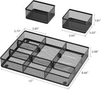 Marbrasse 3 Packs Desk Drawer Organizers, Metal Mesh Dividers Desk Drawer - Image 3