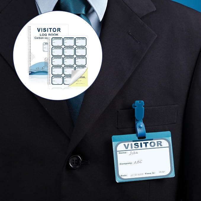 1 Pack of Visitor Badges Log - Image 7