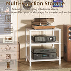 LELELINKY 3-Tier AV Media Player Stand Set of 2, Wooden TV Stand, Game Console - Image 5