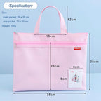 Pendancy Mesh Zipper Pouch 11x13.7 in, Large Double Pocket Waterproof File Bag - Image 3