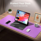 Aothia Leather Desk Pad Protector, Office Desk Mat, Large Mouse Pad, Non-Slip - Image 3