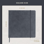Beechmore Books Square Sketchbook – 8x8 Premium Vegan Leather Bound Large - Image 3