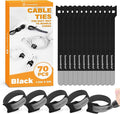 SummerBrite 70 Pack Black Cable Ties 8 Inch by Summerbrite