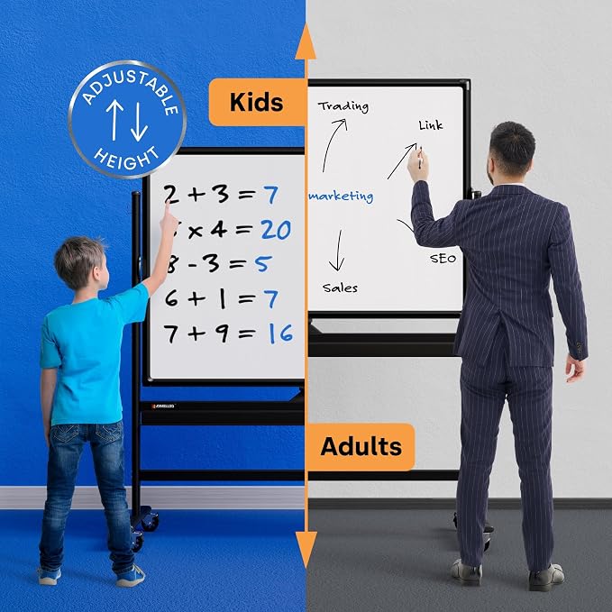 Rolling Dry Erase Board 48 x 36 - Image 2