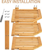 RoyalHouse Bamboo 3-Tier Corner Shelf Organizer - Image 5