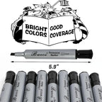 Buecs Permanent Markers, Chisel tip, Waterproof &Fade Resistant, Quick Drying - Image 4