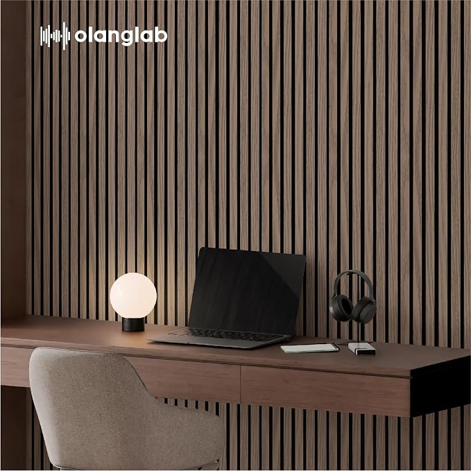 Olanglab Wood Slat Wall Panels, Wooden Acoustic Wall Panels, 94.5"x12.6" Each - Image 2
