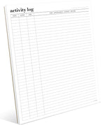 Activity Log Notepad 11x8, 5 by Hadigu