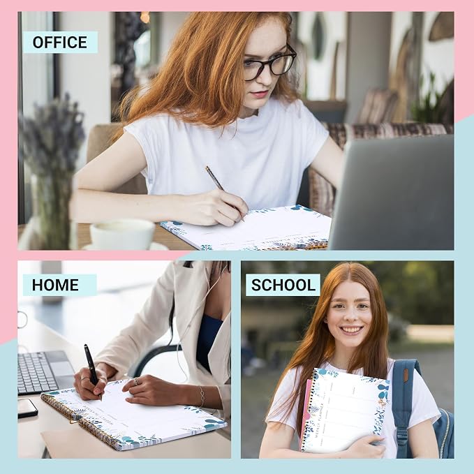 8.5x11 Weekly Planner Notepad Undated To Do List Note pad 52 Weekly Desk Wall - Image 6