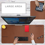CENBBIE Leather Desk Mat Protector Super Large 51.18"x23.62" Desk Blotter Pad - Image 2